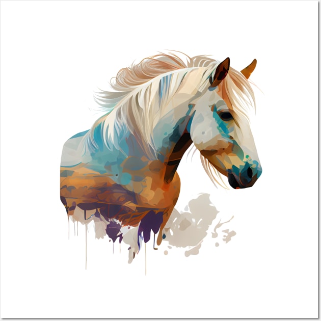 Colorful Fjord Horse Artwork 4 Wall Art by MLArtifex